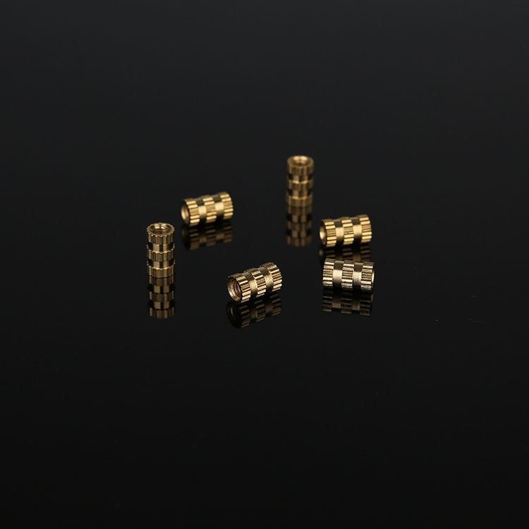 滚花预埋铜螺母 镶嵌注塑铜螺母 非标铜螺母可定制 (2)